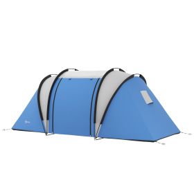 Jones Waterproof Camping Tent for Family 2 Bedrooms Living Area - Blue