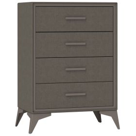HERON Fabric Chest of Drawers - Medium-sized, 4 Drawers, Velvet Upholstery