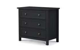 MALTON III Grey Chest of Drawers - Medium-sized, 3 Drawers