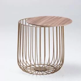 Enzo Cage Style Coffee Table With Oak Top - Small