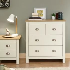 LEDBURY Cream Chest of Drawers - Medium-sized, 4 Drawers