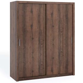Sliding Wardrobe - BOLOGNA 2 Door Wardrobe Oak Monastery 180cm