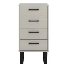 TEWKESBURY Grey Chest of Drawers - Tallboy, Small-sized, 4 Drawers