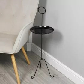 Round Metal Side End Table - 2 Colours