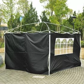 Exchangeable Side Wall Garden Gazebo - Black