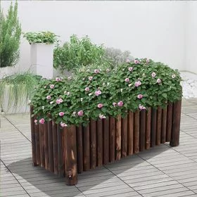 Rectangular Wooden Planter Container Box Raised Bed - 4 Feet