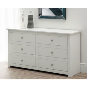 White Chest of Drawers - RAMSGATE Large Chest  6 Drawers  Double Chest