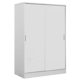 Sliding Wardrobe - RICOH 2 Door Wardrobe White 120cm