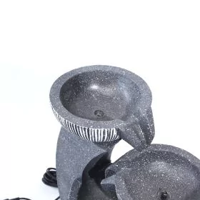 Outdoor Electric Freestanding Garden Fountain Rockery Decor, Grey