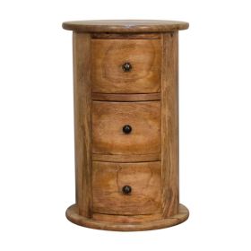MINTO IV Oak Finish Chest of Drawers - Small-sized, 3 Drawers, Ready Assembled