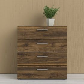 PEMBROKE IV Oak Finish Chest of Drawers - Medium-sized, 4 Drawers