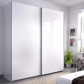 Sliding Wardrobe - ROME 2 Door Wardrobe White 150cm