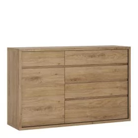 Shetland 1 Door 5 drawer cupboard - Shetland Oak Finish