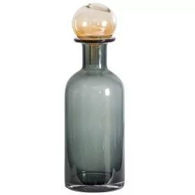Alphine Stylish Decanter Large - Grey Glass with Amber Stopper