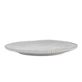 Aarhus White Organic Beaded Plate - Set of 4