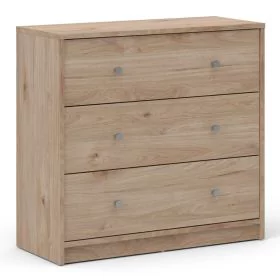 MEAFORD Oak Finish Chest of Drawers - Medium-sized, 3 Drawers