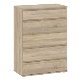 NAPLES III Oak Finish Chest of Drawers - Medium-sized, 5 Drawers