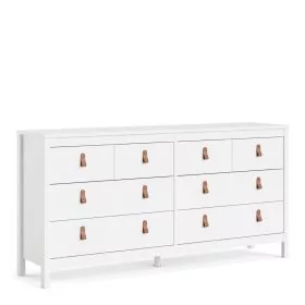 White Chest of Drawers - BURNLEY Extra Large Chest  8 Drawers