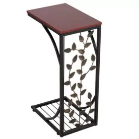 Modern C Shaped Coffee Table 2pcs - Leaf Pattern