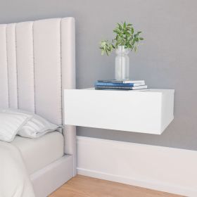 Bedside Table - FALMOUTH Nightstand White 40cm