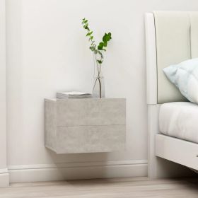 Bedside Table - ENNA Iden Nightstand Concrete Grey 40cm