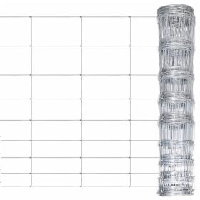 Garden Fence Galvanised Steel 50x1.2 m Silver
