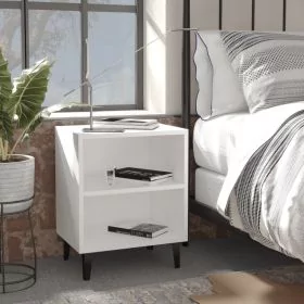 Bedside Table - WATERLOO Paxon 2 Piece Nightstand White 40cm