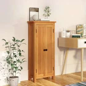 Storage Cabinet 50x22x110 cm Solid Oak Wood