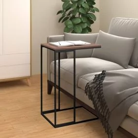 Side Table Black 40x30x59 cm Engineered Wood