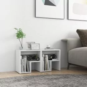 Bedside Table - DAWSON 2 Piece Nightstand White 40cm