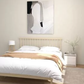 Bedside Table - FLEMING Ari 2 Piece Nightstand White 40cm