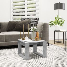 Side Table Concrete Grey 50x50x35 cm Engineered Wood