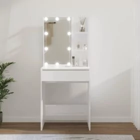 Dressing Table - DULO Dresser High Gloss White 60cm