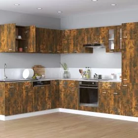 Hanging Cabinet Smoked Oak Engineered Wood
