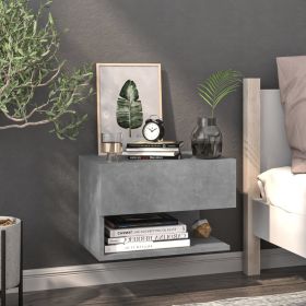 Bedside Table - Jemi Hal Nightstand Concrete Grey 46cm