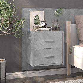 Bedside Table - Jemi Bea Nightstand Concrete Grey 48.5cm