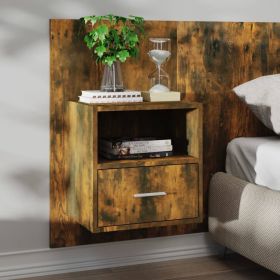 Bedside Table - Jemi Lou Nightstand Smoked Oak 48.5cm