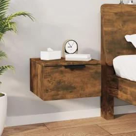 Bedside Table - RADFORD Nightstand Smoked Oak 34cm