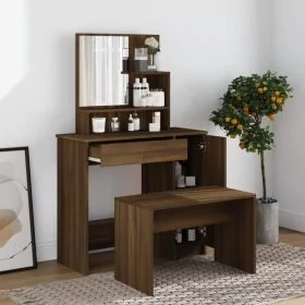 Dressing Table - PRINCE Dresser Brown Oak 86.5cm