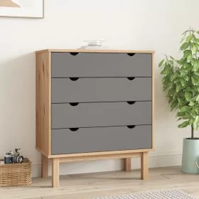 QUITO Oak Finish Chest of Drawers - Medium-sized, 4 Drawers