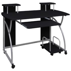 Computer Desk Black 110x52x88.5 cm Engineered Wood