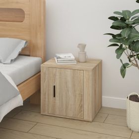 Bedside Table - BETHEL Serifos Nightstand Sonoma Oak 50cm