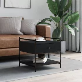 Coffee Table Black 50x50x50 cm Engineered Wood