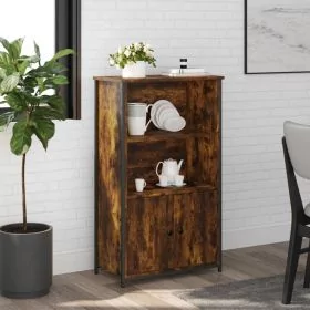 Highboard Smoked Oak 62x32x103.5 cm Engineered Wood