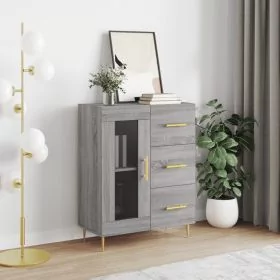 Sideboard Grey Sonoma 69.5x34x90 cm Engineered Wood