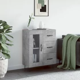 Sideboard Concrete Grey 69.5x34x90 cm Engineered Wood