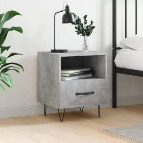 Bedside Table - ROGERS Jay Nightstand Concrete Grey 40cm
