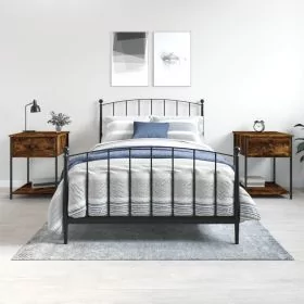 Bedside Tables 2 pcs Smoked Oak 44x45x58 cm Engineered Wood