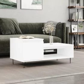 Coffee Table White 100x50x45 cm Engineered Wood