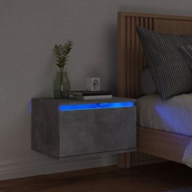 Bedside Table - Jemi Gus Nightstand Concrete Grey 50cm